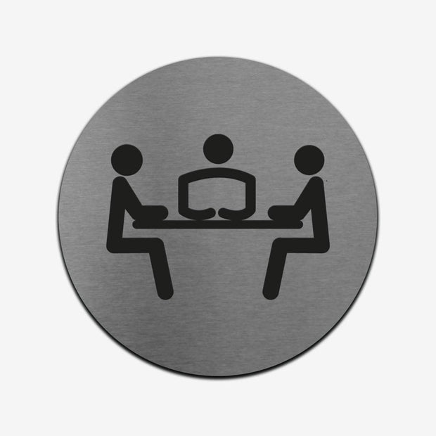 Information signs Conference Room Sign: Stainless Steel & Acrylic Door Plate