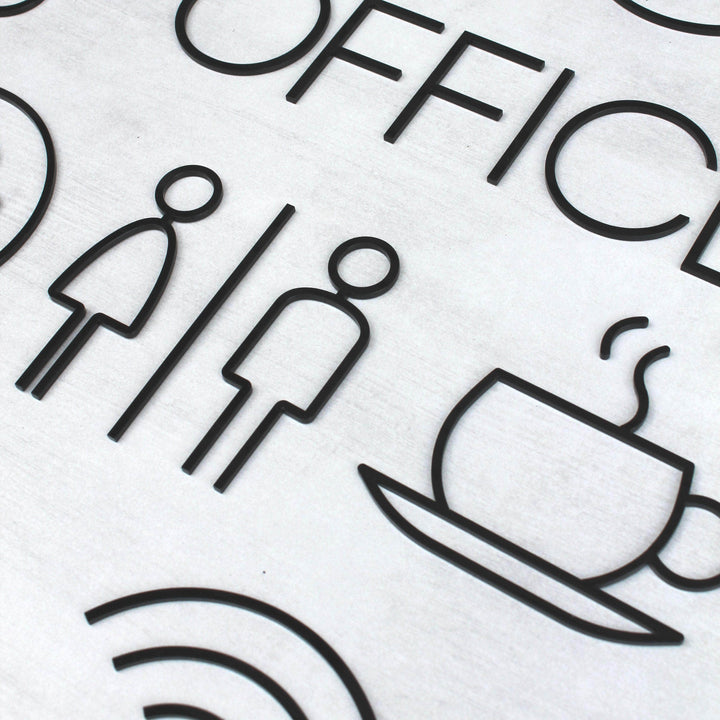 Information signs Custom Acrylic Sign — "Thin" Design