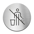 Information signs No Littering Sign — Stainless Steel & Acrylic Plate - Photo #2