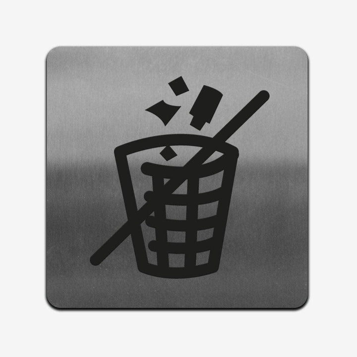 Information signs Do Not Litter Sign — Stainless Steel & Acrylic Plate