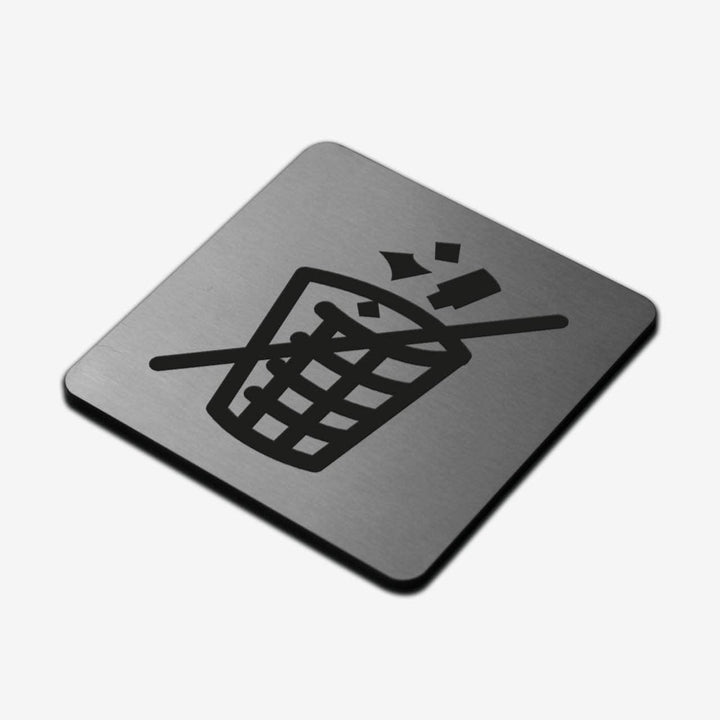 Information signs Do Not Litter Sign — Stainless Steel &amp; Acrylic Plate