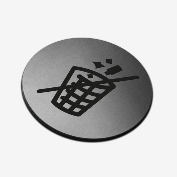 Information signs Do Not Litter Sign — Stainless Steel & Acrylic Plate