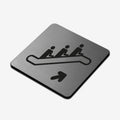 Information signs Escalator Sign: Stainless Steel & Acrylic Plate - Photo #2