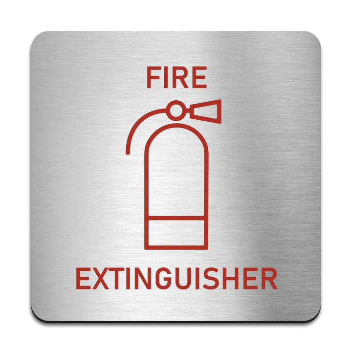 Information signs Fire Extinguisher Safety Sign — Stainless Steel Plate