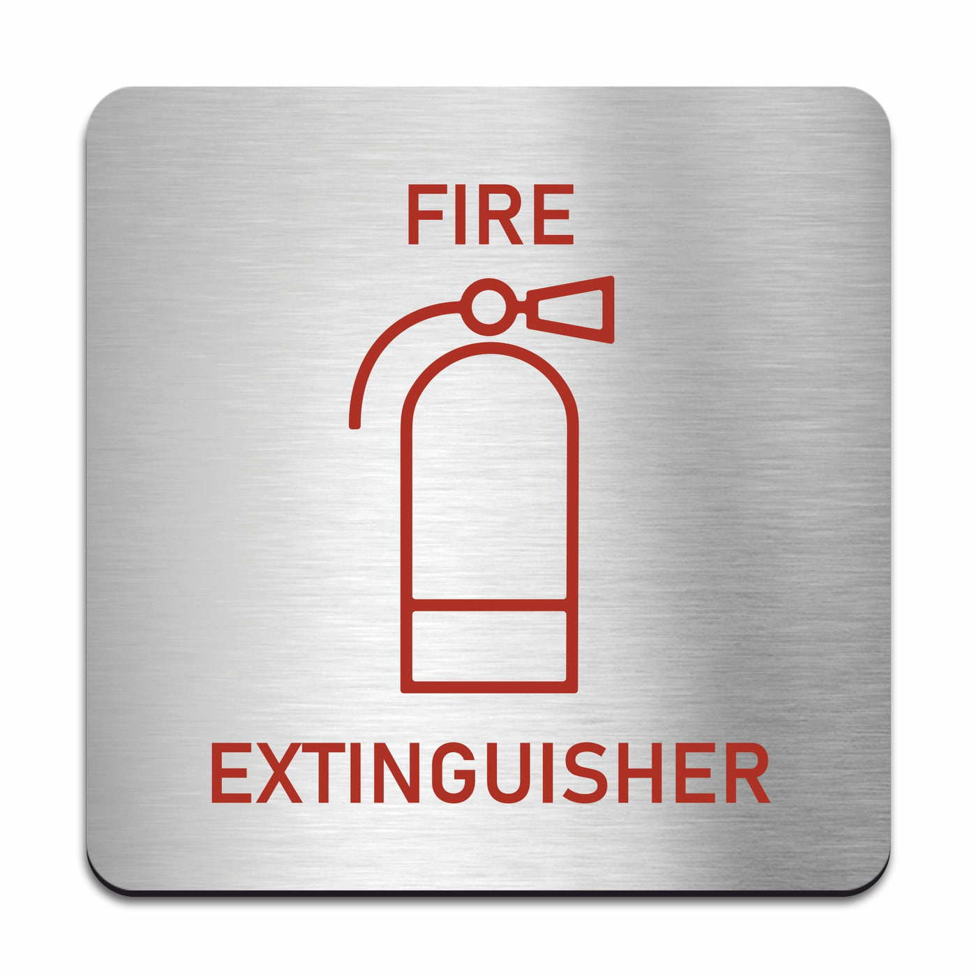 Fire Extinguisher Safety Sign - Stainless steel
