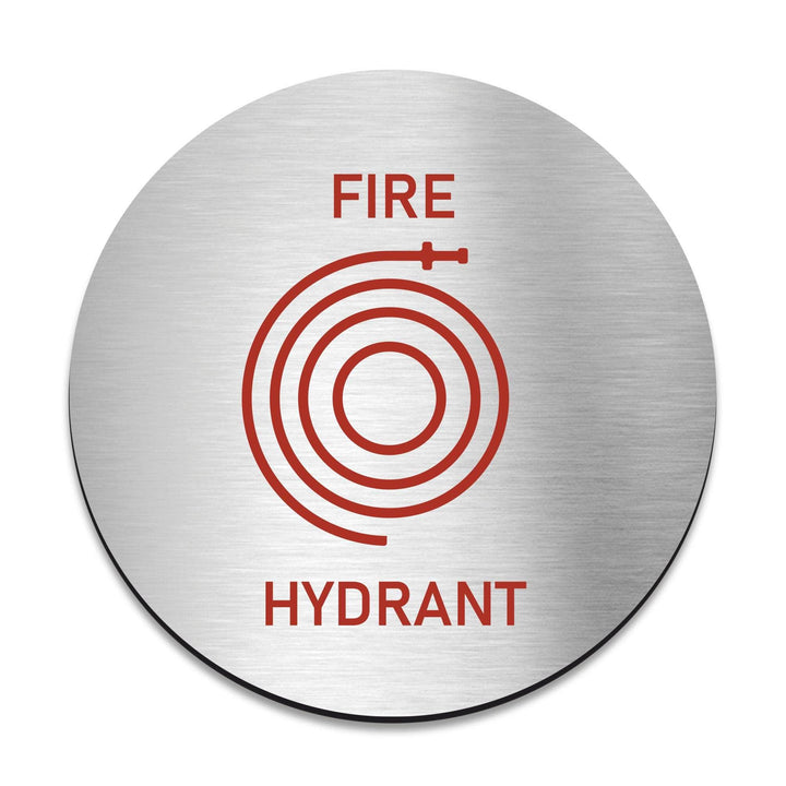 Information signs Fire Hydrant Safety Sign — Stainless Steel Plate