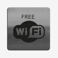 Information signs Free Wi-Fi Sign — Stainless Steel Signage - Photo #1