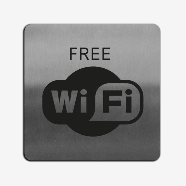 Information signs Free Wi-Fi Sign — Stainless Steel Signage