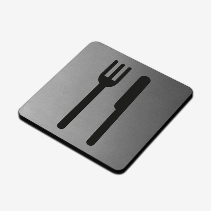 Information signs Dining Room Sign: Stainless Steel &amp; Acrylic Sign