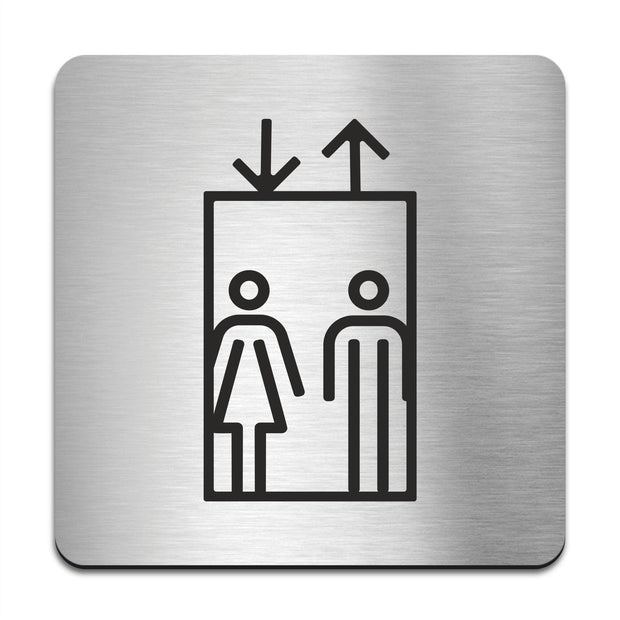 Information signs Elevator Sign: Stainless Steel & Acrylic Plate