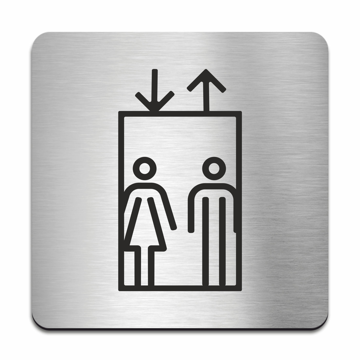 Metal Elevator Sign - Stainless steel