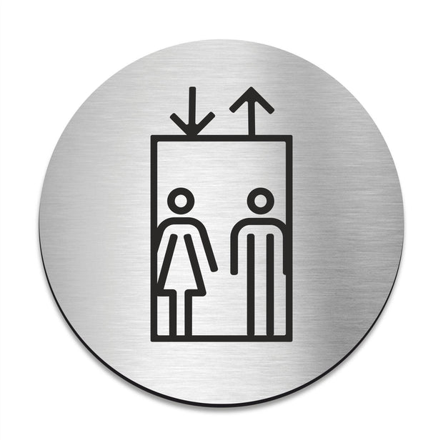 Information signs Elevator Sign: Stainless Steel & Acrylic Plate