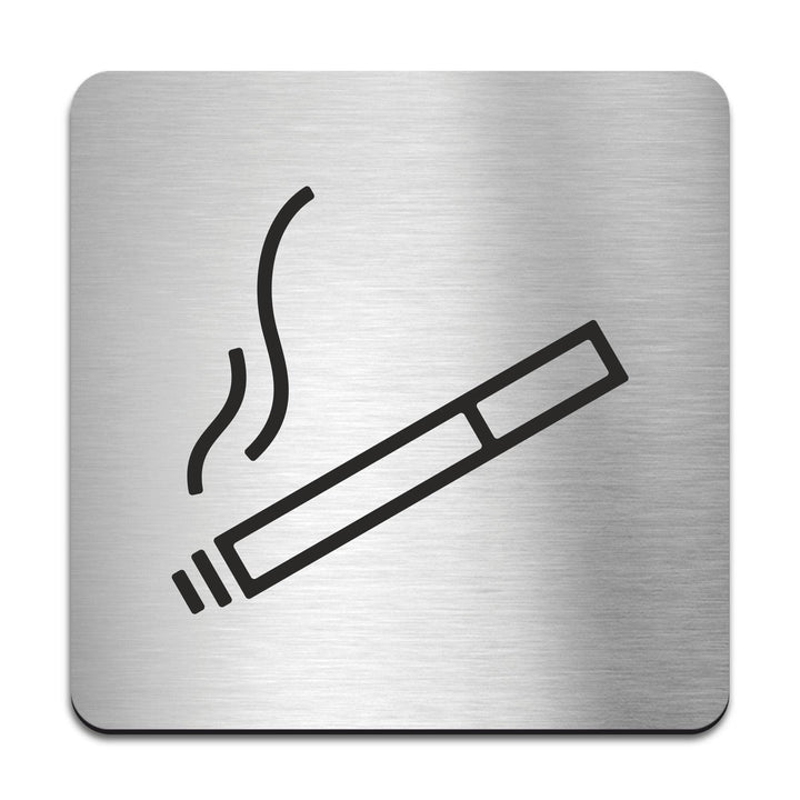 Information signs Smoke Area Sign — Stainless Steel Signage