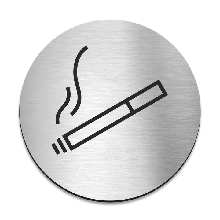 Information signs Smoke Area Sign — Stainless Steel Signage