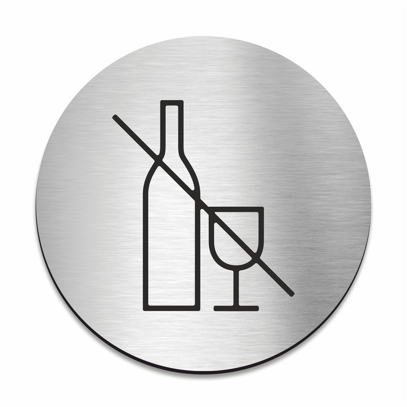 No Alcohol On Premises Sign | Alcohol Prohibition Sign - Stainless steel