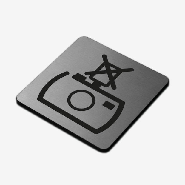 Information signs No Camera Flash Sign — Stainless Steel Signage