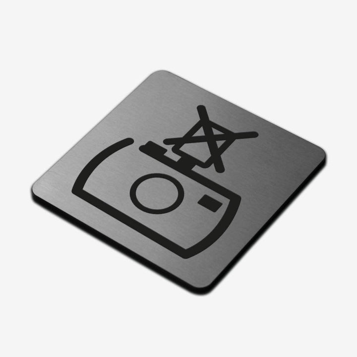 Information signs No Camera Flash Sign — Stainless Steel Signage
