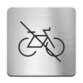 Information signs No Bicycles Allowed Sign — Stainless Steel Plate - Photo #1