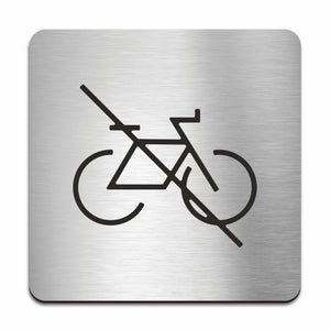 No Bicycle signs