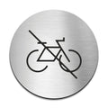 Information signs No Bicycles Allowed Sign — Stainless Steel Plate - Photo #2