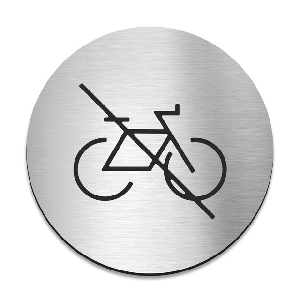 Information signs No Bicycles Allowed Sign — Stainless Steel Plate