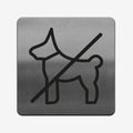 Information signs No Dogs Allowed Sign: Stainless Steel Sign - Photo #1