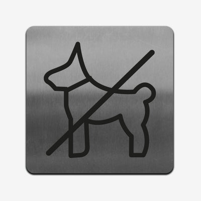 No Dogs - Stainless Steel Sign Information signs square Bsign