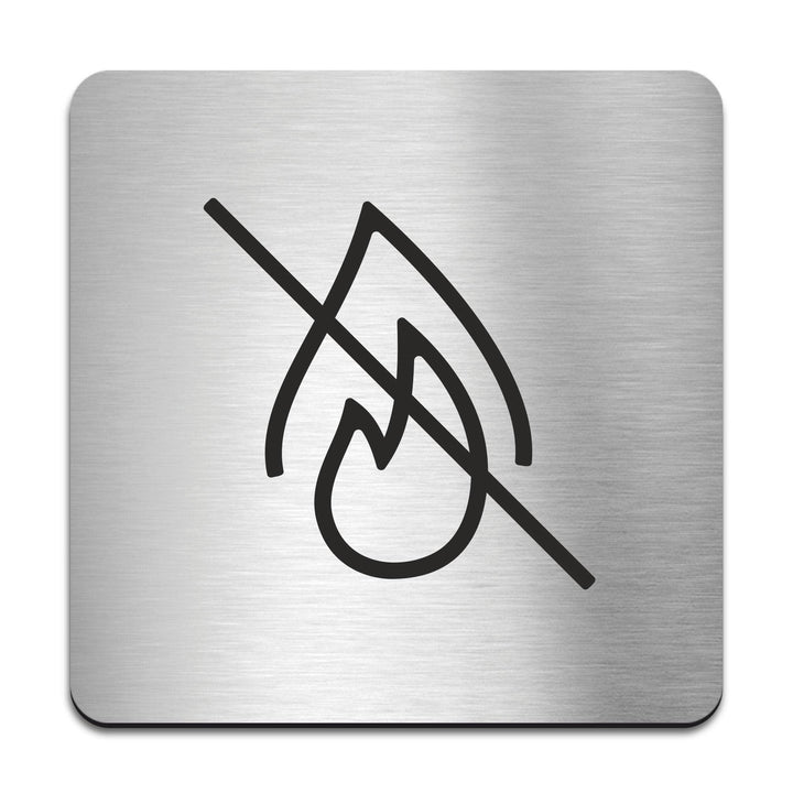 Information signs No Fire Safety Sign — Stainless Steel Signage