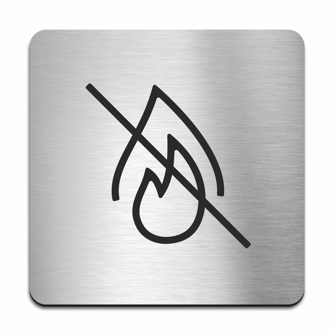 No Fire Safety Sign — Stainless Steel Signage