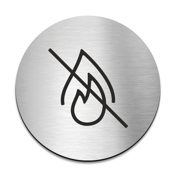 Information signs No Fire Safety Sign — Stainless Steel Signage