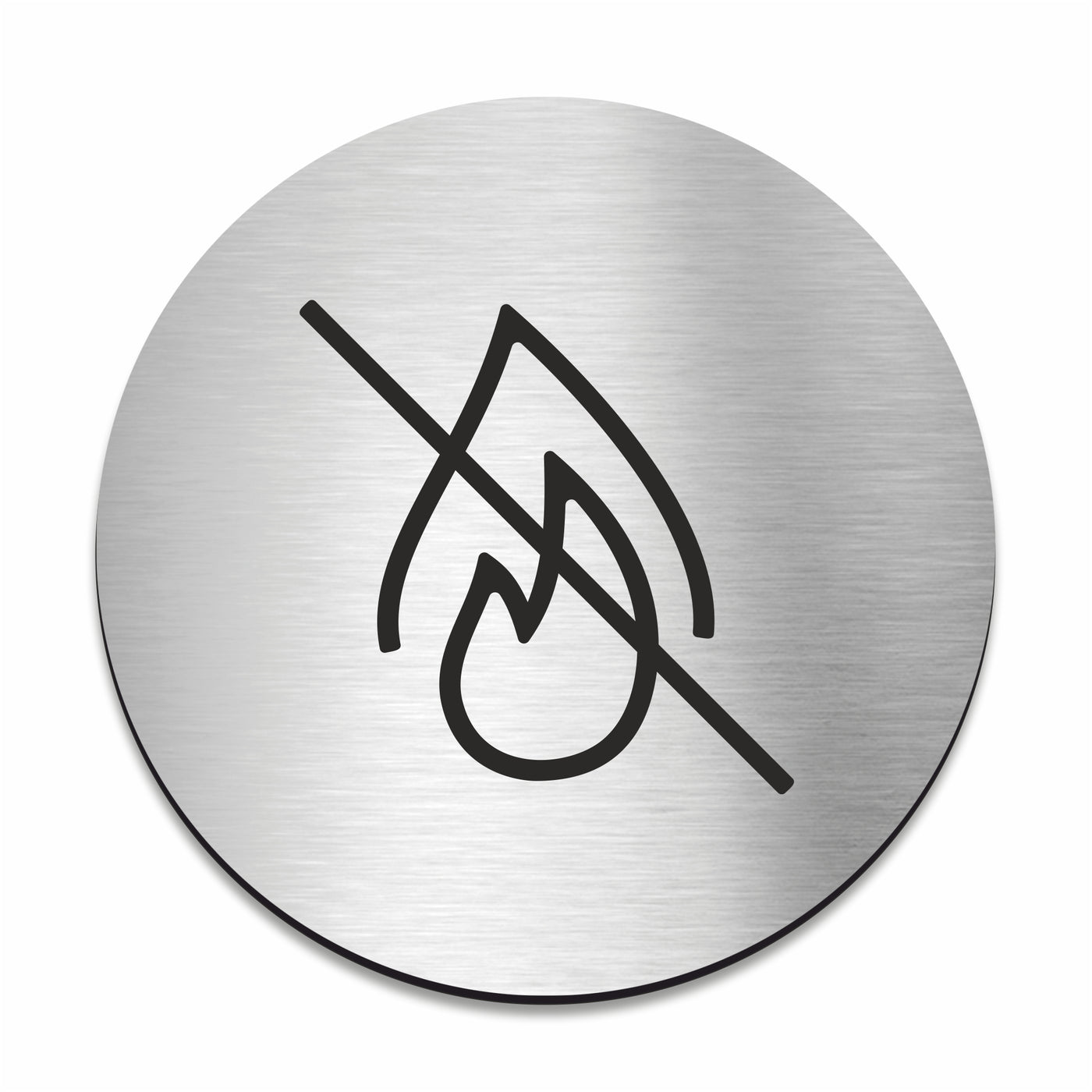 No Fire Safety Sign - Stainless steel
