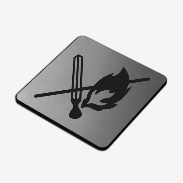 Information signs No Fire Sign — Stainless Steel Signage