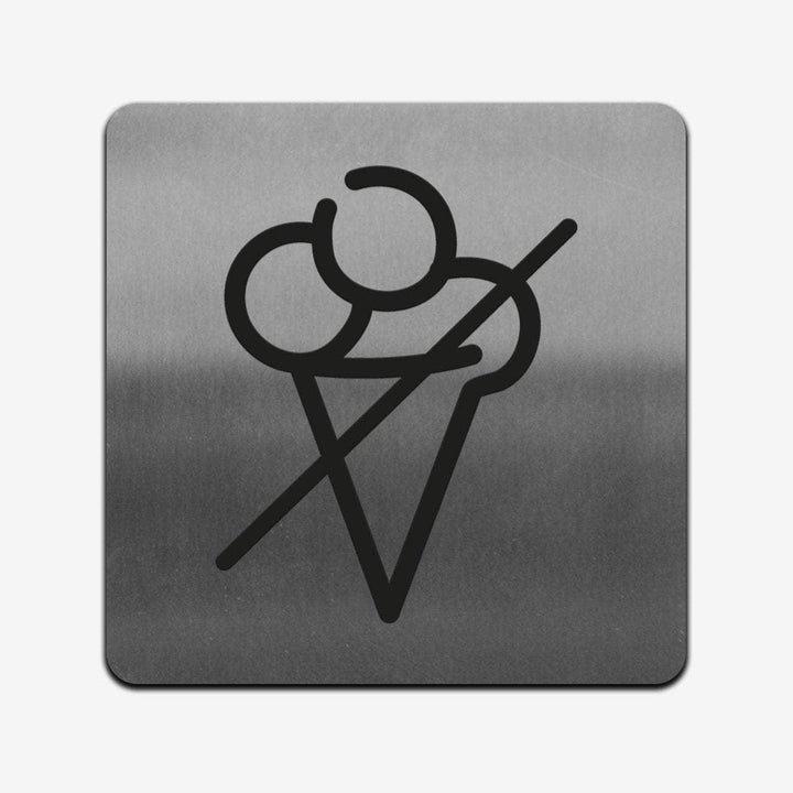 Information signs No Ice Cream Sign — Stainless Steel Signage