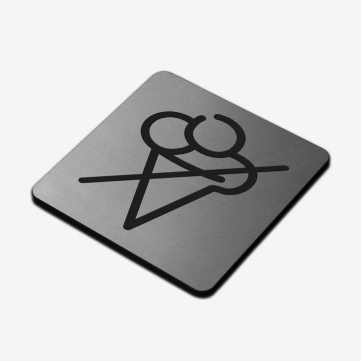 Information signs No Ice Cream Sign — Stainless Steel Signage