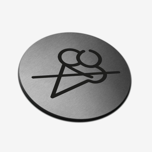 Information signs No Ice Cream Sign — Stainless Steel Signage