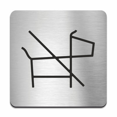 No Pets Allowed Sign - Stainless steel