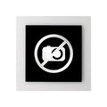 Information signs No Photo & Video Acrylic Sign - "Simple" Design - Photo #1