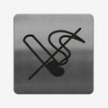 Information signs No Smoking Sign: Stainless Steel Sign - Photo #1