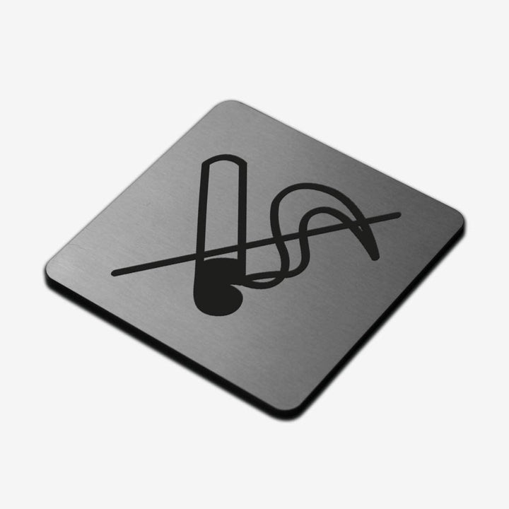 Information signs No Smoking Sign: Stainless Steel Sign