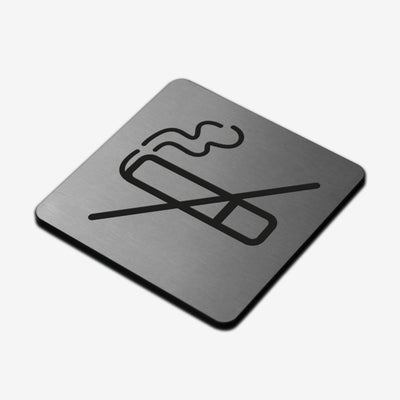 No Smoke - Stainless Steel Sign Information signs square Bsign