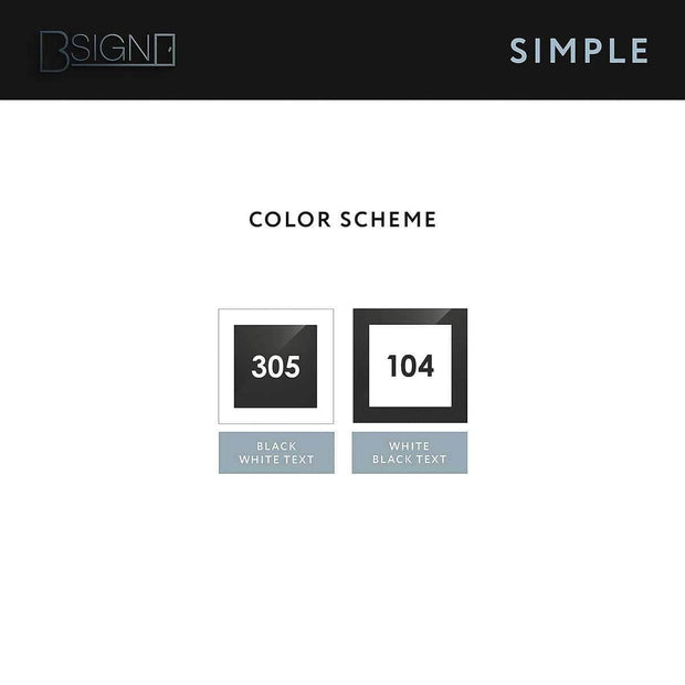 Door Signs No Guns Signs: Acrylic Glass Door Plate with Inscription — "Simple" Design