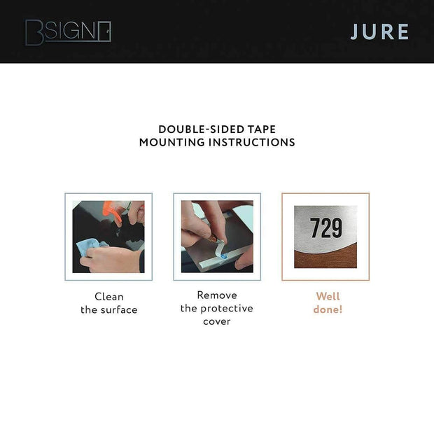 Information signs Steel & Wood Quiet Please Sign - "Jure" Design