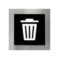 Information signs Stainless Steel & Acrylic Trash Bin Sign — "Modern" Design - Photo #1