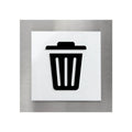 Information signs Stainless Steel & Acrylic Trash Bin Sign — "Modern" Design - Photo #2