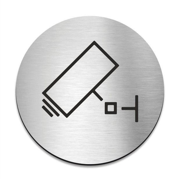 Information signs Security Camera & Video Surveillance Sign — Stainless Steel Signage