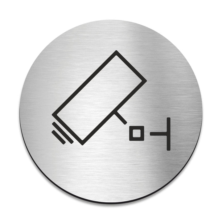 Information signs Security Camera &amp; Video Surveillance Sign — Stainless Steel Signage