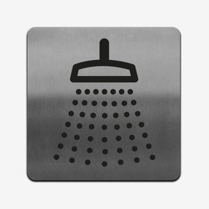 Information signs Shower Sign — Stainless Steel Signage