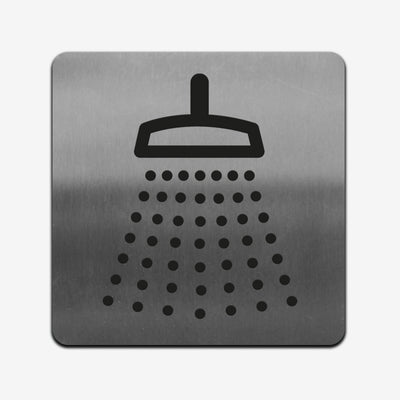 Shower - Stainless Steel Sign square Information signs square Bsign