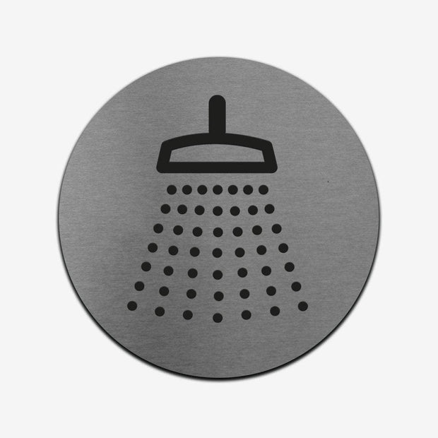Information signs Shower Sign — Stainless Steel Signage