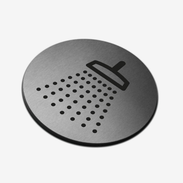 Information signs Shower Sign — Stainless Steel Signage
